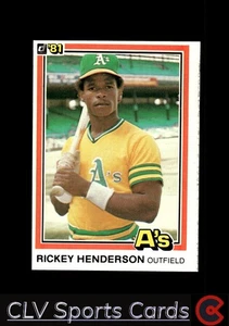 1981 Donruss #119 Rickey Henderson - Picture 1 of 2