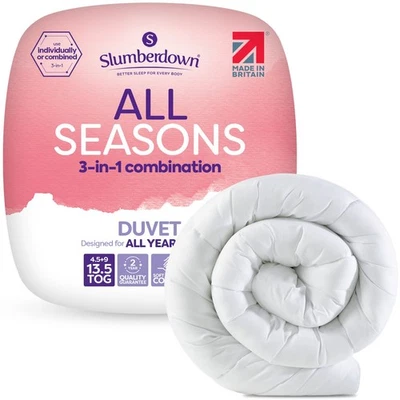 All Season Combi Duvet 13.5 Tog ( 9 + 4.5 Tog) by Slumberdown - Image 1 of 4