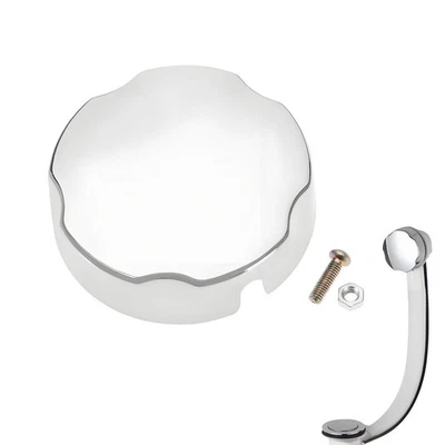 Bouchon de trop-plein de baignoire - Poignée rotative en alliage d'aluminium ... - Photo 1/4