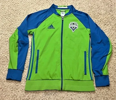 Seattle Sounders FC Adidas Men 2015-16 Full Zip Anthem Track Jacket Size Medium - Image 1 of 4