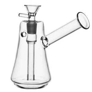 5.5" Thick Hammer Glass Bubbler Bong Carb Hole Premium Quality Water Pipe Hookah - Picture 1 of 3