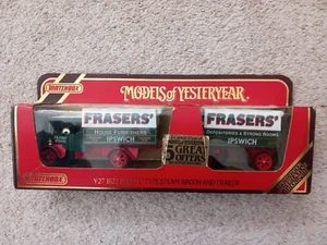 Matchbox models of yesteryear Y-27 1922 steam wagon trailer Frasers Ipswich - Picture 1 of 4