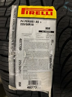 4 neumáticos nuevos 225 50 18 Pirelli P4 Persist AS Plus Foto 1 de 4