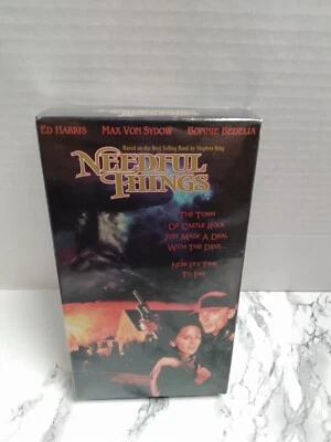 Needful Things VHS Ed Harris Stephen King Horror ••New Sealed•• - Image 1 of 4
