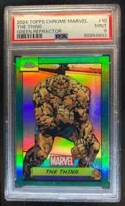 2024 Topps Chrome Marvel The Thing Green Refractor #20/99 PSA 9 *READ* - Picture 1 of 2