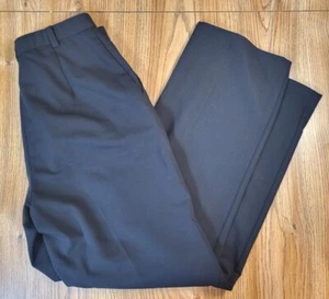 Dialogue Classics Womens 8 Dress Pants Black Solid Pockets Wide Leg Zip Career - Picture 1 of 13