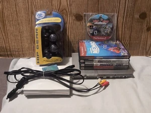 Sony PlayStation 2 PS2 Silver Slim System Console SCPH-77001 *TESTED WORKS* - Picture 1 of 21
