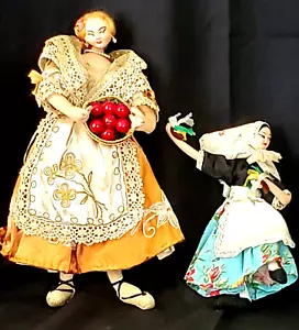 LOTE DE 2 MUÑECAS DE TELA VINTAGE ROLDAN KLUMPE - BARCELONA ESPAÑA - HECHAS A MANO PARA MUJER - Imagen 1 de 24