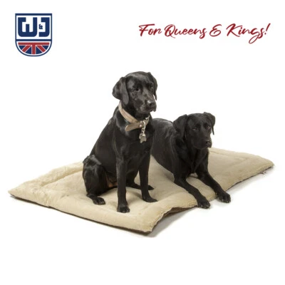 WALLACE & JONES Liegedecke zum wenden Hundematte Hundebett Leeds Plüsch Matte verschieden Größen