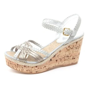 B3902 sandalo donna CAR SHOE scarpa zeppa argento/marrone sandal shoe woman - Imagen 1 de 4