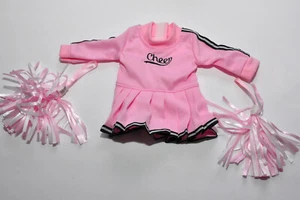 American Girl 18" Doll Clothes; Cheerleader outfit with pink PomPoms immaculate - Picture 1 of 2