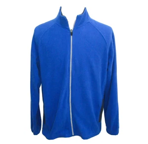 Chaqueta polar azul STARTER para hombre (talla grande) abrigo con cremallera completa manga larga cálido - Imagen 1 de 5