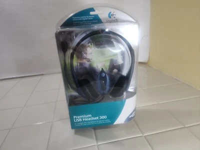 Logitech 980130-0403 Premium USB Headset 300 NEW factory sealed - Image 1 of 4