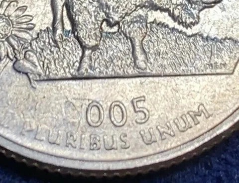 2005 Kansas Quarter " Year 005 " Error - ID70666 Cover