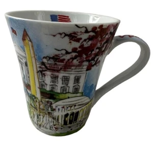 Washington DC Coffee Mug The Postcard Factory Beautiful Hand Painted Tea Cup - Bild 1 von 18