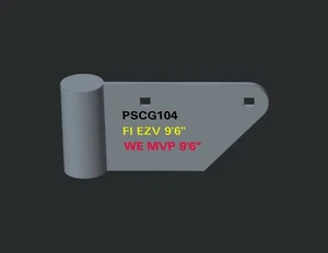 "Juego de protectores de bordillo para quitanieves #104 protector de borde se adapta a Western MVP y Fisher EZV 9'6" - Imagen 1 de 12
