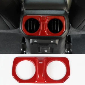 Bisel de cubierta de ajuste de CA de salida de ventilación trasera roja para Jeep Wrangler JL ABS 2018 - Imagen 1 de 5