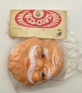 Máscara facial de cabeza de Papá Noel de plástico de colección McCoy's nueva de colección muñeca haciendo anciano - Imagen 1 de 3