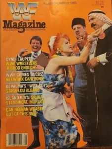 WWF Magazine August September 1985 Roddy Piper Iron Sheik Cyndi Lauper - Picture 1 of 18