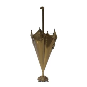 Vintage Umbrella cane stand brass /Copper w dog image rococo style - Picture 1 of 15