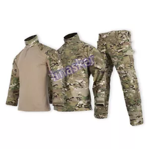 Hombres Chaqueta Militar Táctica Camisa Pantalones Conjunto Uniforme de Combate Ejército G3 Senderismo Camuflaje - Imagen 1 de 26