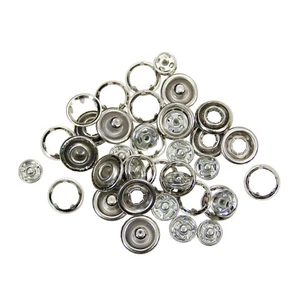 Penn Nähen Druckknöpfe silberfarben Metall offene Krappen Steckdosen Nieten Hardware - Bild 1 von 4