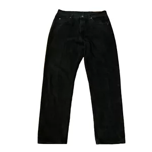 Wrangler Straight Leg Jeans Herren 36 x 34 Schwarz Faded Work Denim - Bild 1 von 20