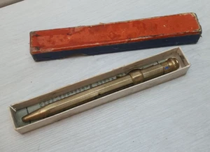 Antique German WWI Kosca D.R.P Pen Multi-Color Victorian 18k Gold Plated Writing - Picture 1 of 13