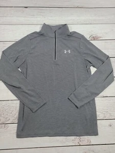 UNDER ARMOUR MENS 1/4 ZIP PULL OVER LONG SLEEVE GRAY SIZE SMALL T6 - Picture 1 of 6