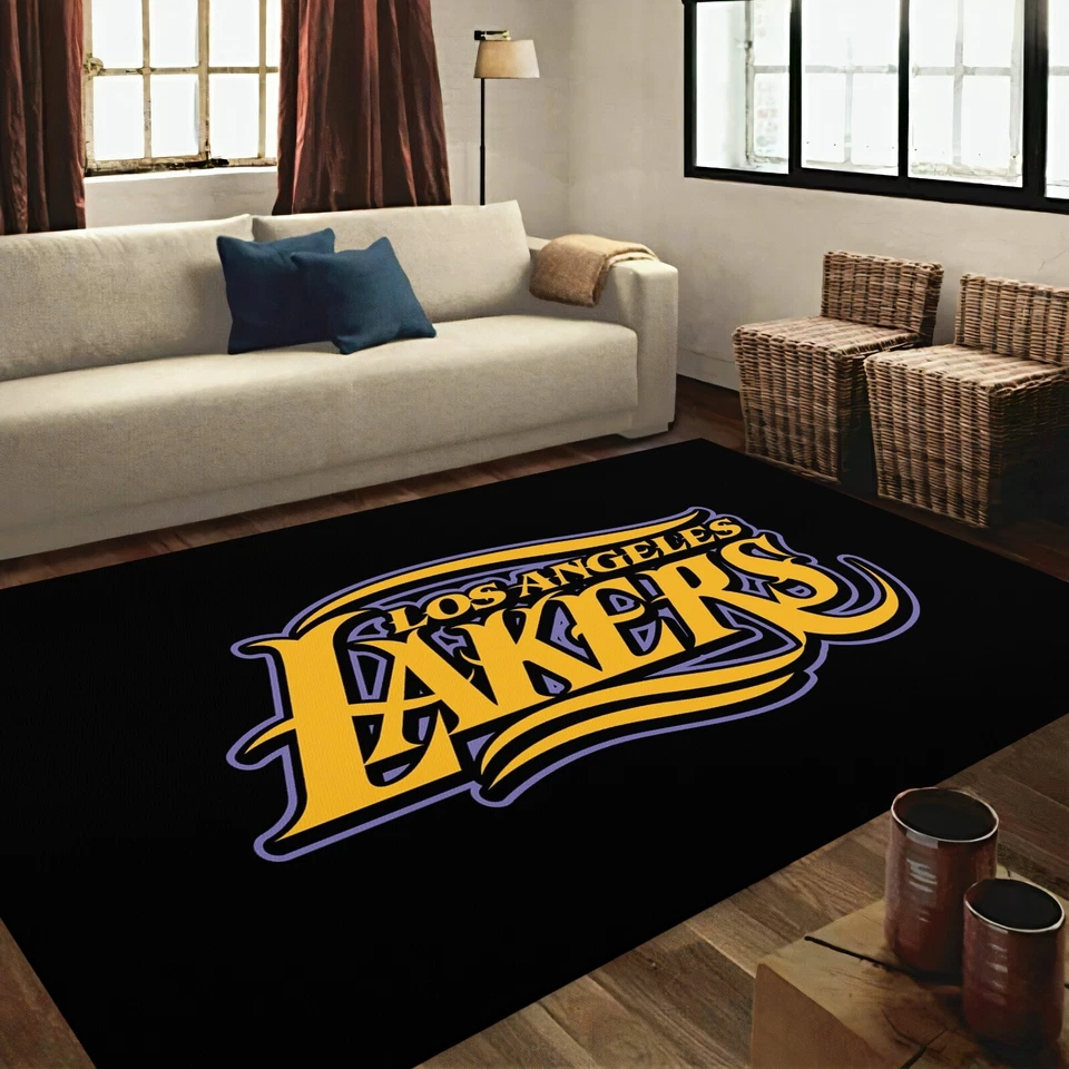 Sport rug, basketball rug, basketball team rug, NBA rug, lakers rug - Image 1 of 4