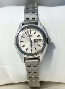 Vintage Women Seiko Hi Beat Watch 17j Automatic 2206-0111 Date Day Ind Bracelet - Picture 1 of 10
