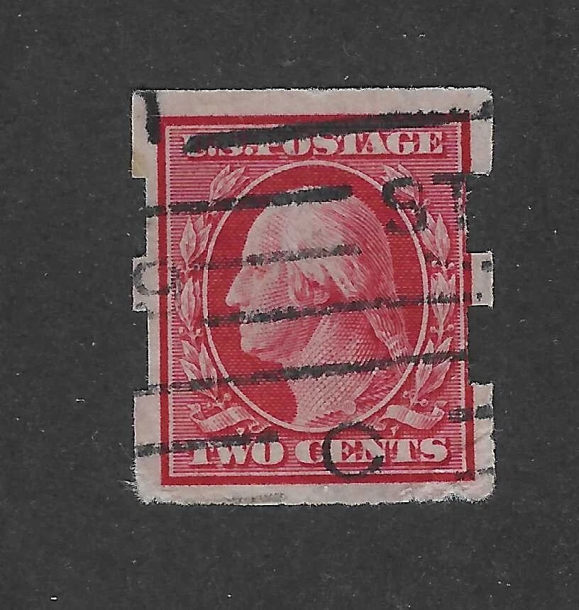Scott -344 , TWO cents carmine, George W, imperf, 1908, VF-XF - Image 1 of 1
