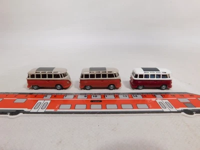 3X Samba Bus Volkswagen VW T1 Mint H0 1:87 #DX97-0,5 - Immagine 1 di 4