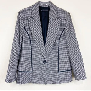 Dana Buchman | Cashmere Blend Houndstooth Blazer. Size 16 - Picture 1 of 6