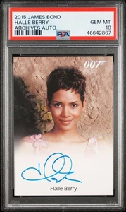 2015 Rittenhouse James Bond Archives Autograph Halle Berry Jinx PSA 10 BOLD AUTO - Picture 1 of 2
