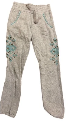 Pantalones de chándal con tachuelas turquesa gris loto de Lucky Brand XS Foto 1 de 4