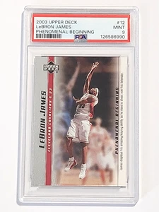 2003 UPPER DECK LEBRON JAMES PHENOMENAL BEGINNING #12 PSA 9 - Picture 1 of 2