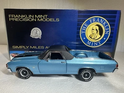 Franklin Como Nuevo RARO 1971 El Camino Azul SS 454 LE502/5000 1:24 B11E891 Nuevo en Caja Foto 1 de 4