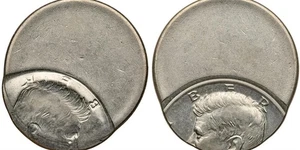Mint Error. (ND) Kennedy (40% Silver, 1965-70) Half Dollar 60% Struck Off-Center - Picture 1 of 13