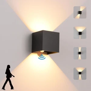 Lámpara de Pared LED Interior/Exterior con Detector de Movimiento, 12W, IP65, 3000K Blanco Cálido, Moda - Imagen 1 de 1