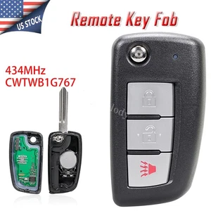 3 Button Remote Flip Car Key Fob CWTWB1G76 433MHz for Nissan Rogue 2014 - 2020 - Picture 1 of 8