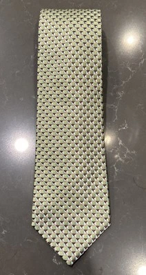 Banana Republic 100% Silk Tie Green And Brown Accents - Image 1 of 4