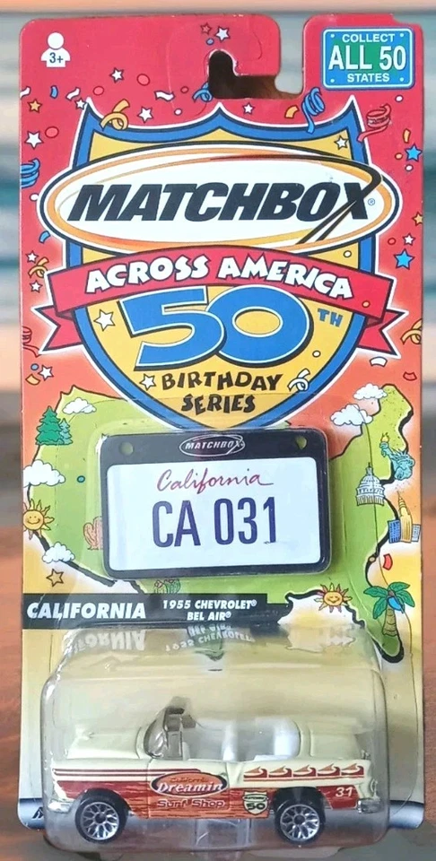 Matchbox 50th Birthday Series California '55 Chevrolet Bel Air 31 Diecast 1:64 - Image 1 of 4