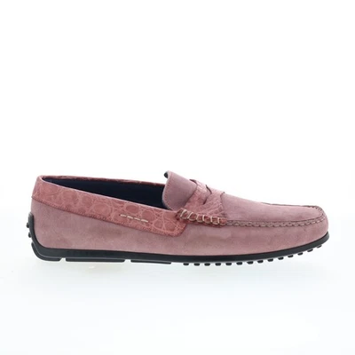 Zelli Italia Monza Croc Gamuza Driver Mocasín Hombres Rosa Mocasines Mocasín Zapatos 13 Foto 1 de 4