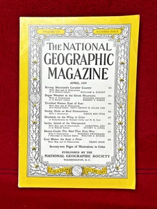Vintage April 1954 National Geographic Journal Magazine Paperback Book - Picture 1 of 14