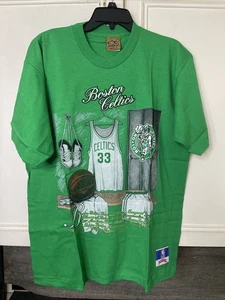 Camiseta De Colección Años 90 Nueva Con Etiquetas Nuez Moscada Boston Celtics NBA Vestuario Home Court Talla L - Imagen 1 de 8