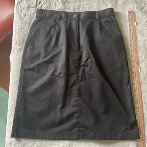 L.L. Bean Pencil Skirt Size 8P Cotton Blend Black - Picture 1 of 7