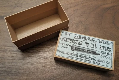 SURLEY'S POSSIBLES Cartridge Box: .32-20 Winchester (.32 WCF), 50-Round Vintage Style