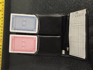 Travel Playing Cards with Snap Case + Score Card | 2 Sided Score Card - 2 Decks - Picture 1 of 8