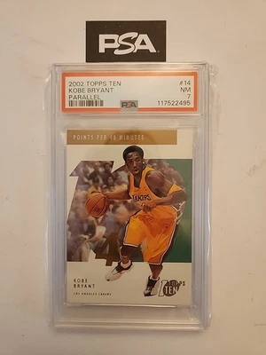 2002 Topps Ten Kobe Bryant Parallel #14 PSA 7 - Image 1 of 2